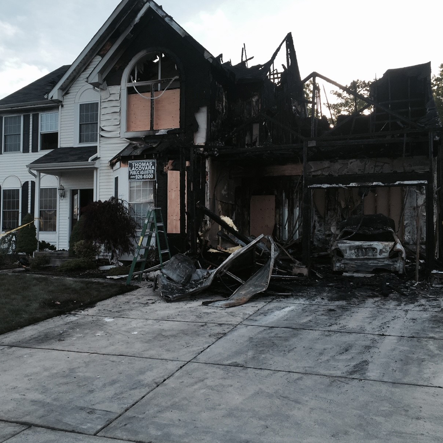 Fire damage restoration project handled by Thomas Lacovara & Associates