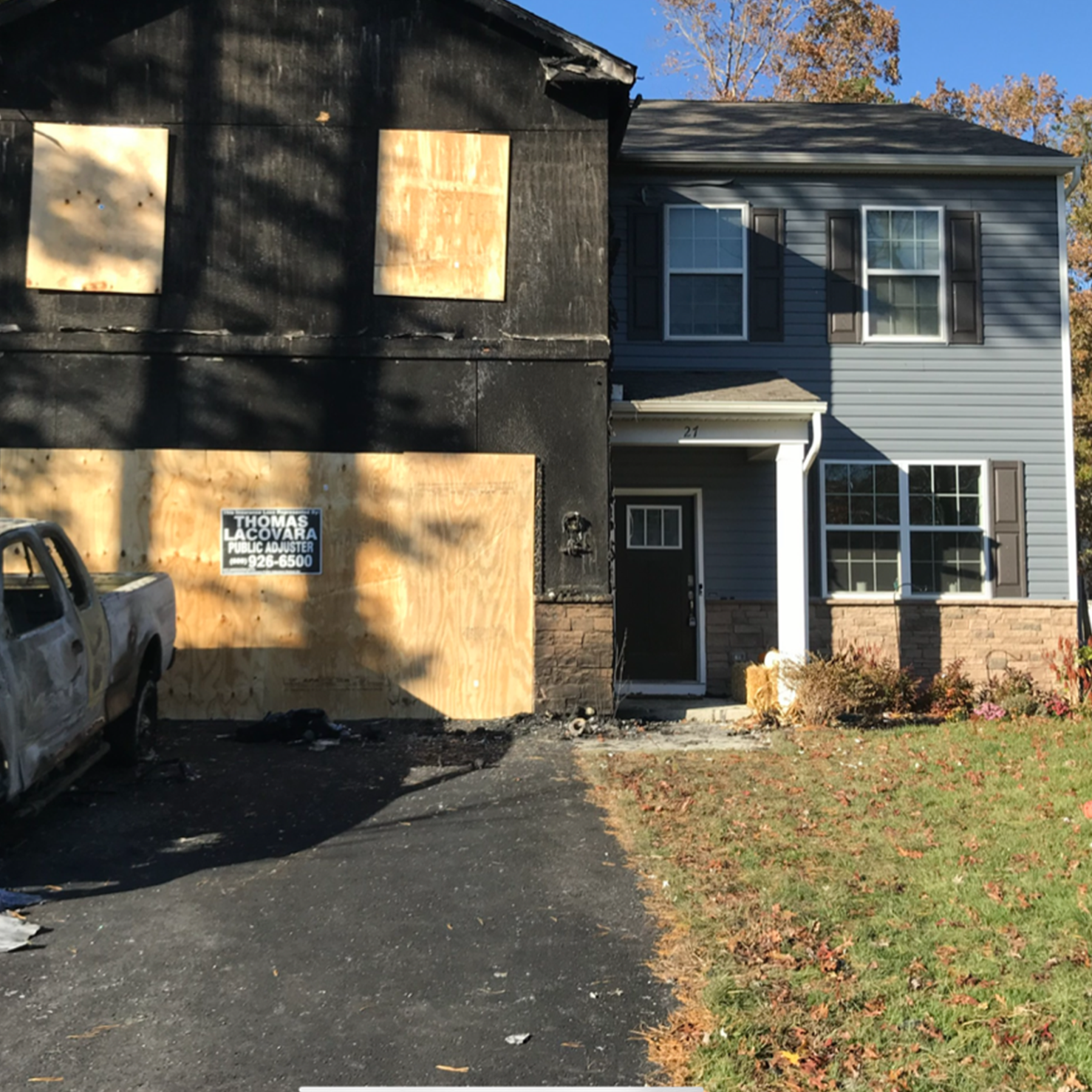Fire damage restoration project handled by Thomas Lacovara & Associates